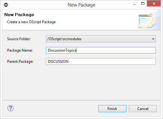 New Package Wizard