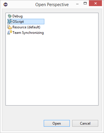 Eclipse Open Perspective