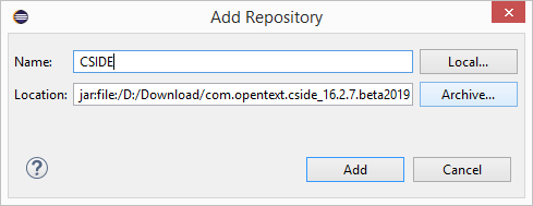 Eclipse Add Repository