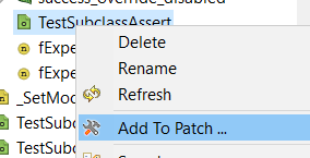 the 'Add To Patch...' menu item